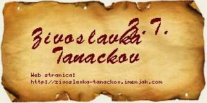 Živoslavka Tanackov vizit kartica